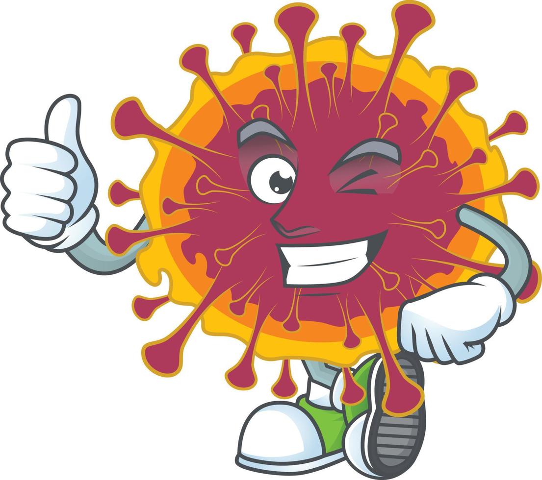 A cartoon character of spreading coronavirus vector