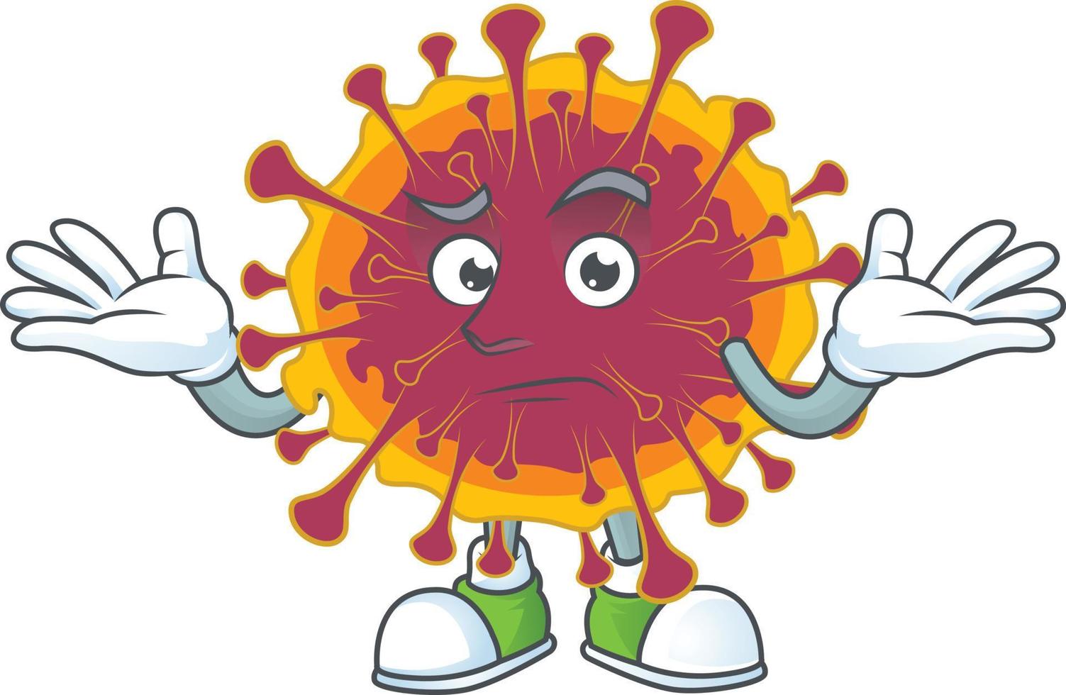 A cartoon character of spreading coronavirus vector