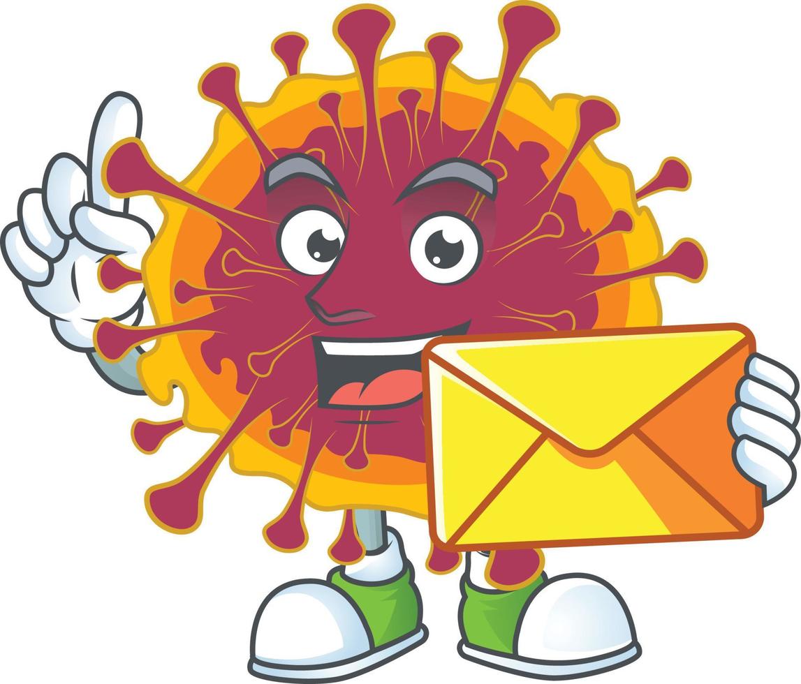 A cartoon character of spreading coronavirus vector