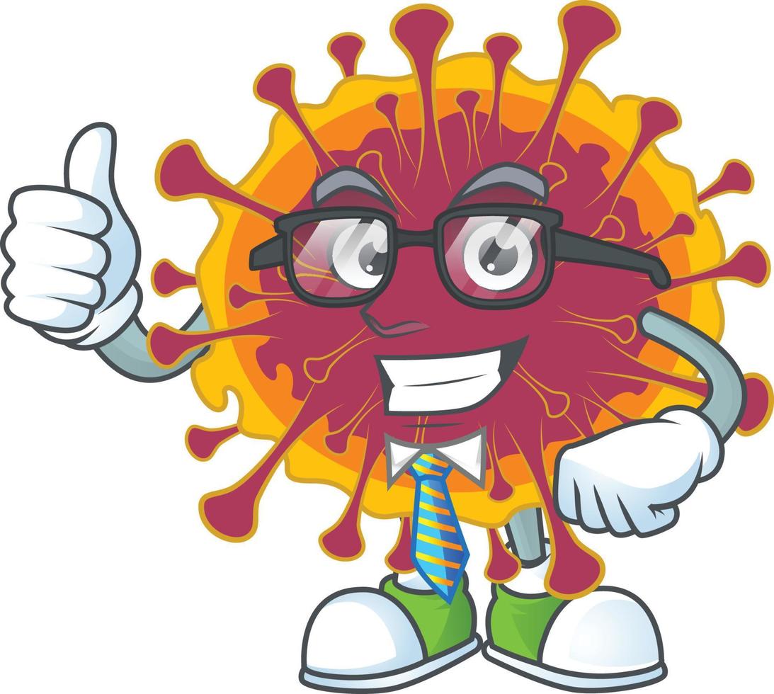 A cartoon character of spreading coronavirus vector