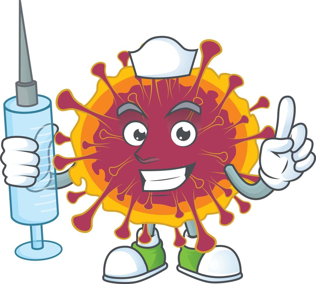 A cartoon character of spreading coronavirus vector