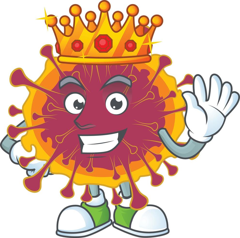 A cartoon character of spreading coronavirus vector