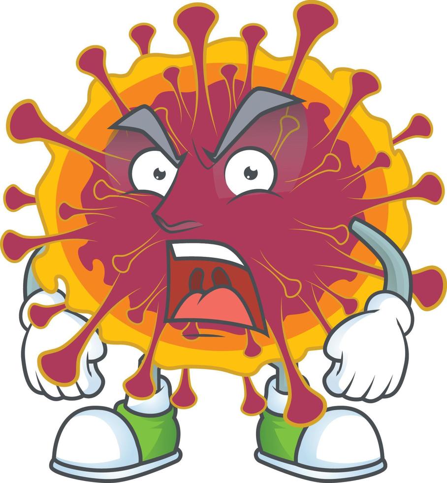 A cartoon character of spreading coronavirus vector