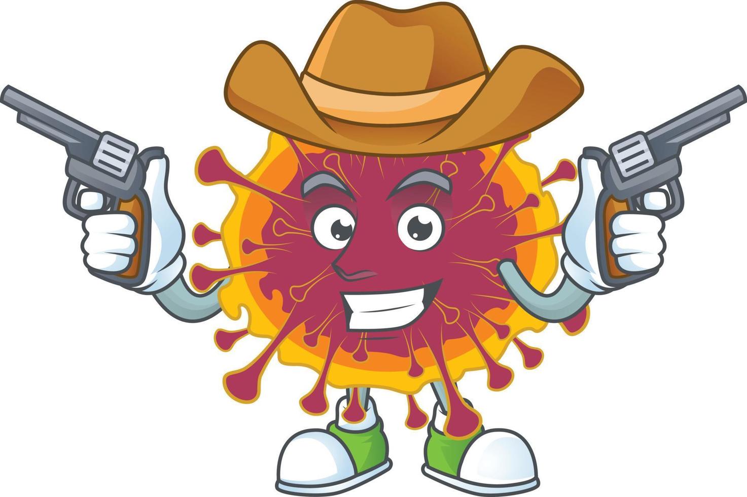 A cartoon character of spreading coronavirus vector