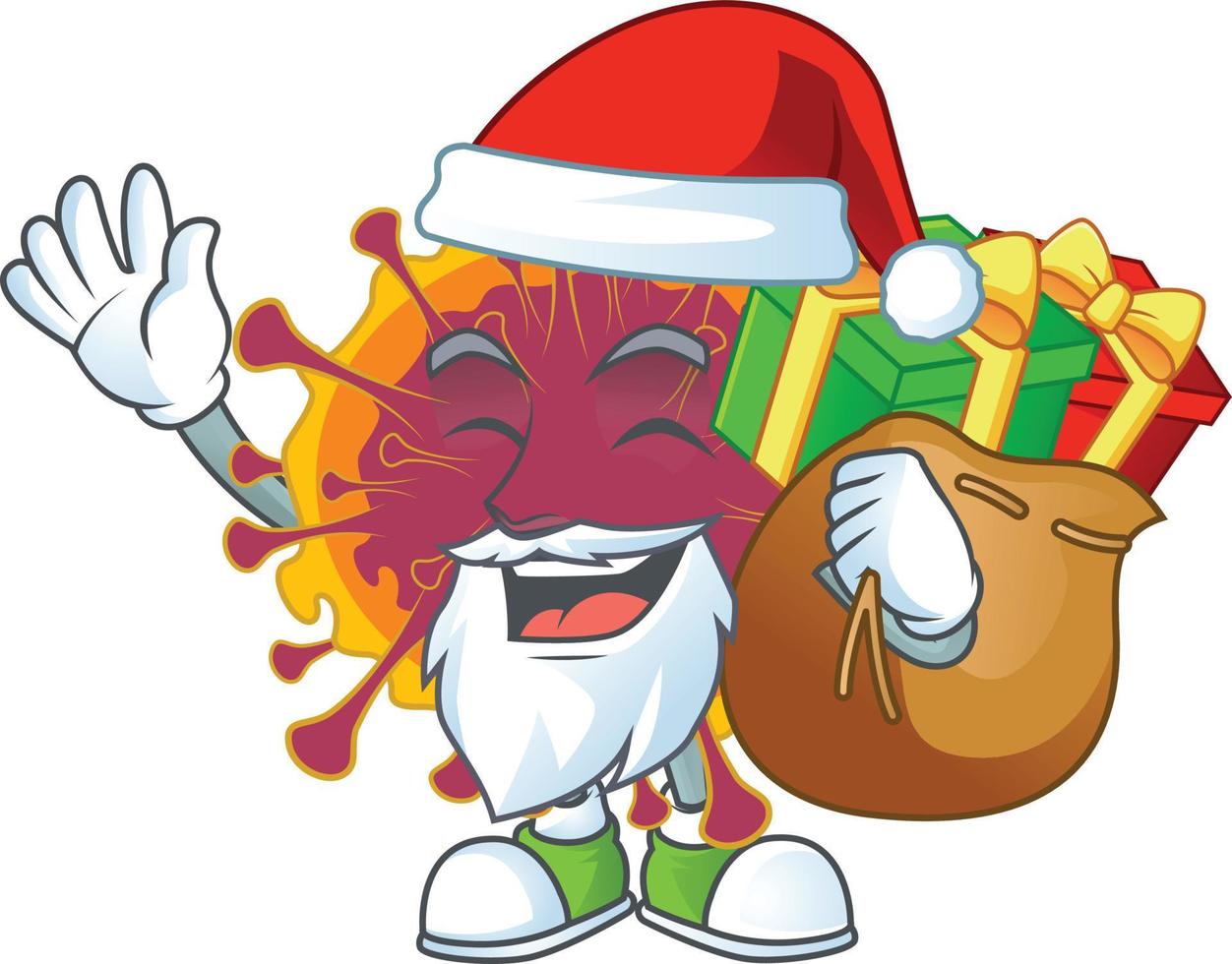 A cartoon character of spreading coronavirus vector