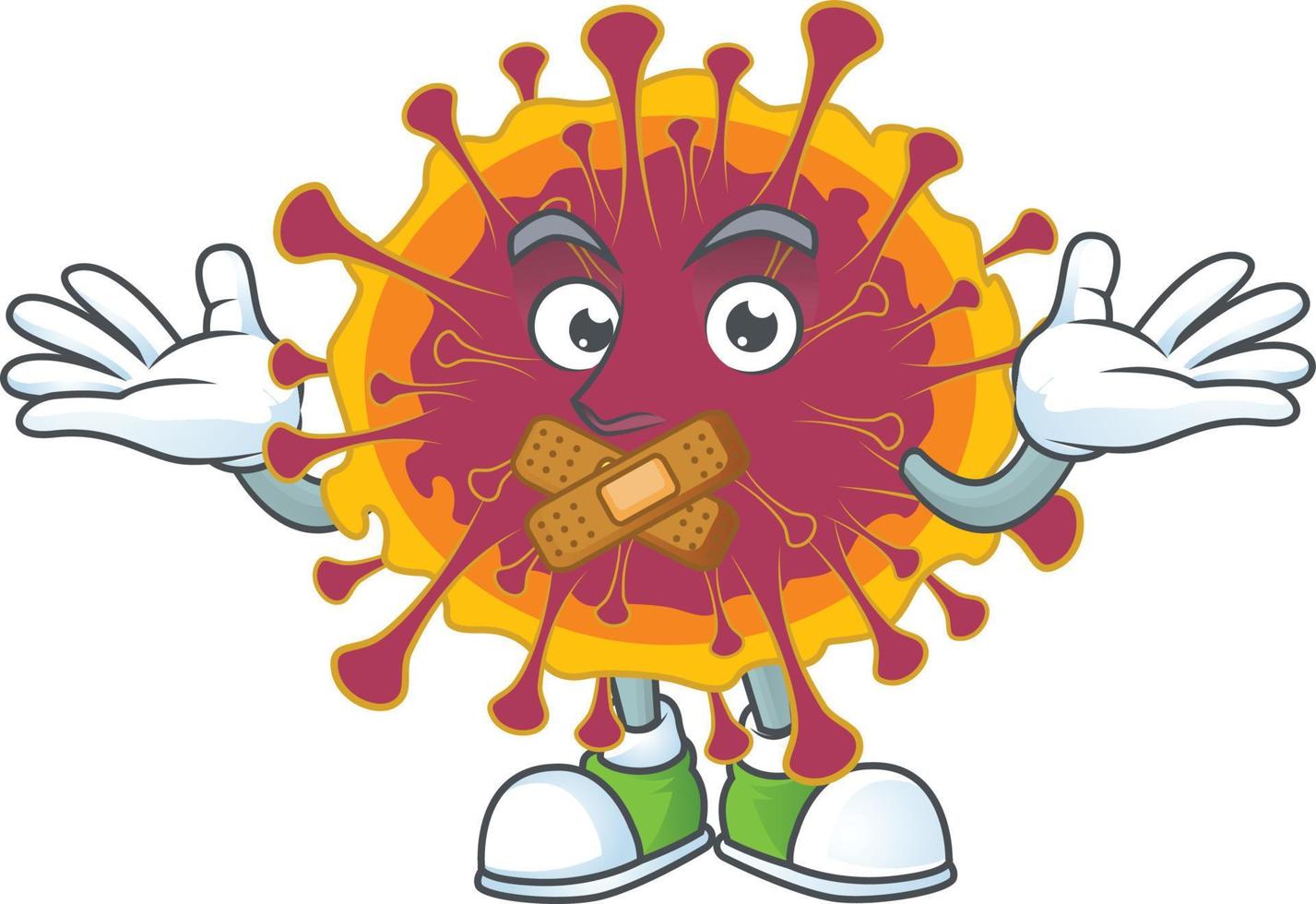 A cartoon character of spreading coronavirus vector