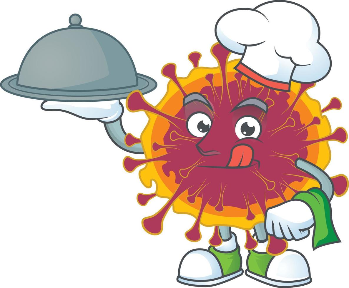 A cartoon character of spreading coronavirus vector