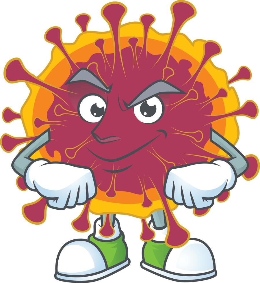 un dibujos animados personaje de extensión coronavirus vector
