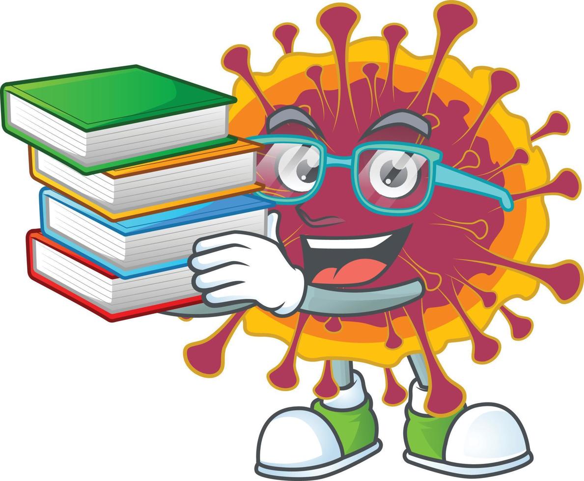 A cartoon character of spreading coronavirus vector