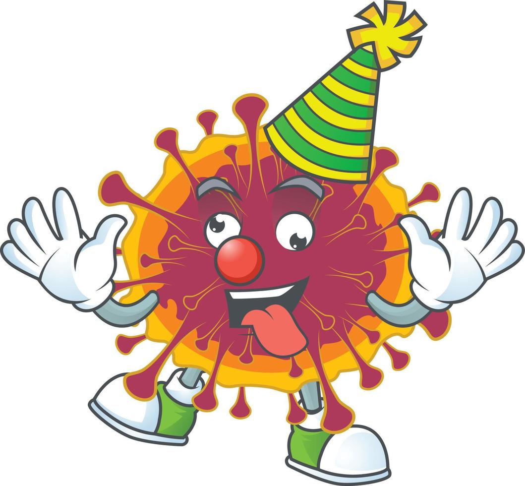 A cartoon character of spreading coronavirus vector
