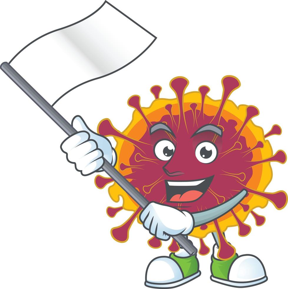 A cartoon character of spreading coronavirus vector