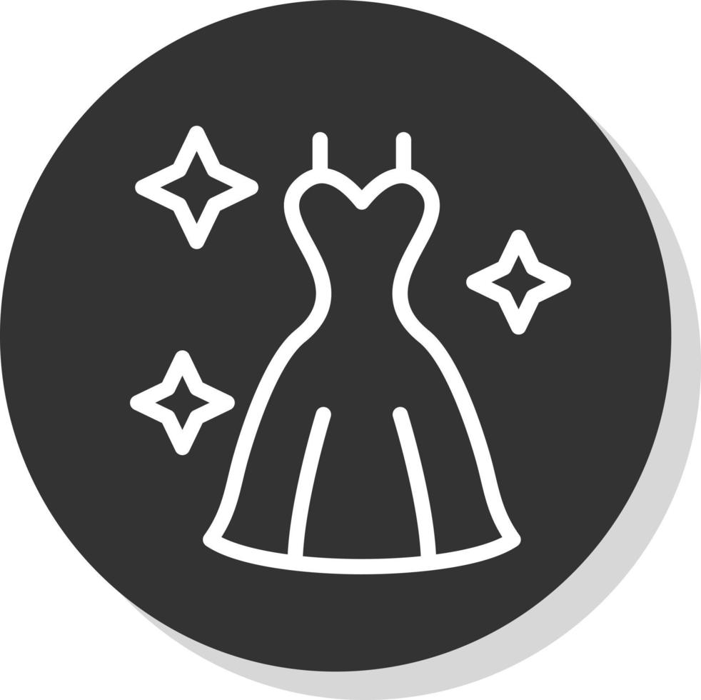 Wedding Dress Vector Icon Design