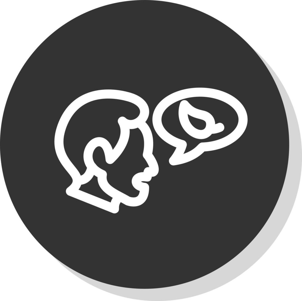 Eco Talk Vector Icon Design