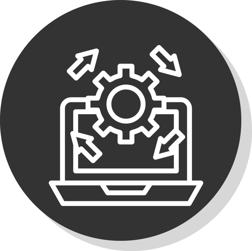Upgrade Laptop Vector Icon Design