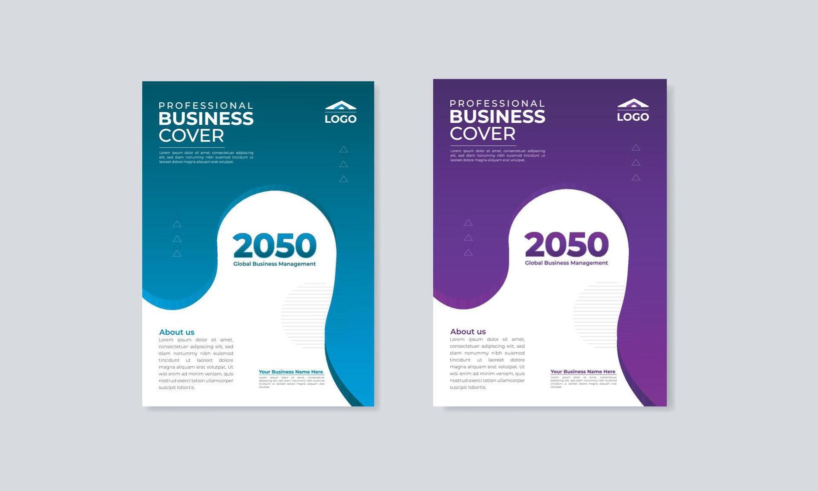 Annual report cover template or Vector business corporate book cover design template