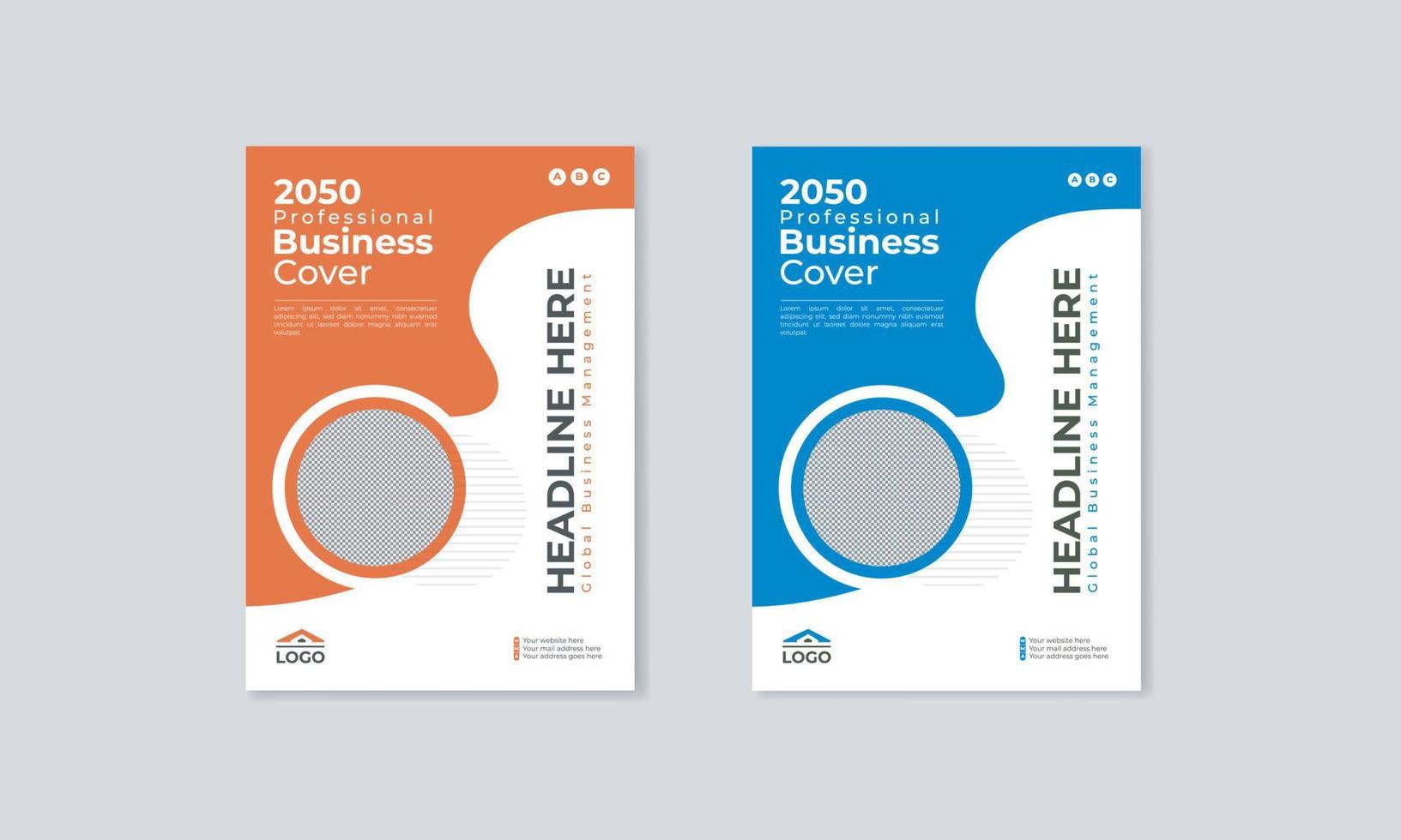 Annual report cover template or Vector business corporate book cover design template