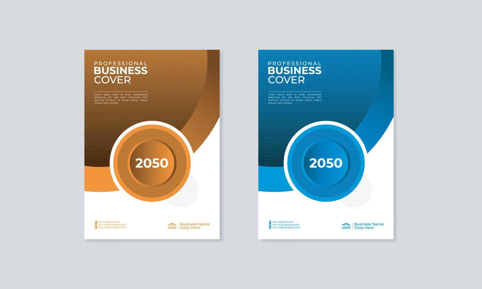 Annual report cover template or Vector business corporate book cover design template