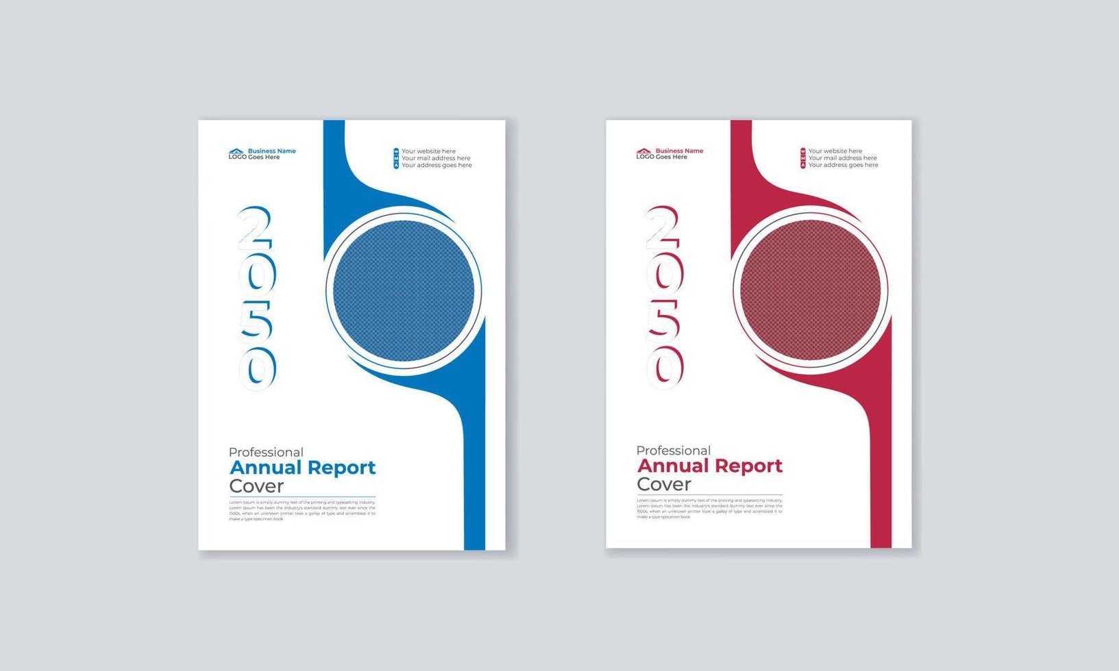 Annual report cover template or Vector business corporate book cover design template