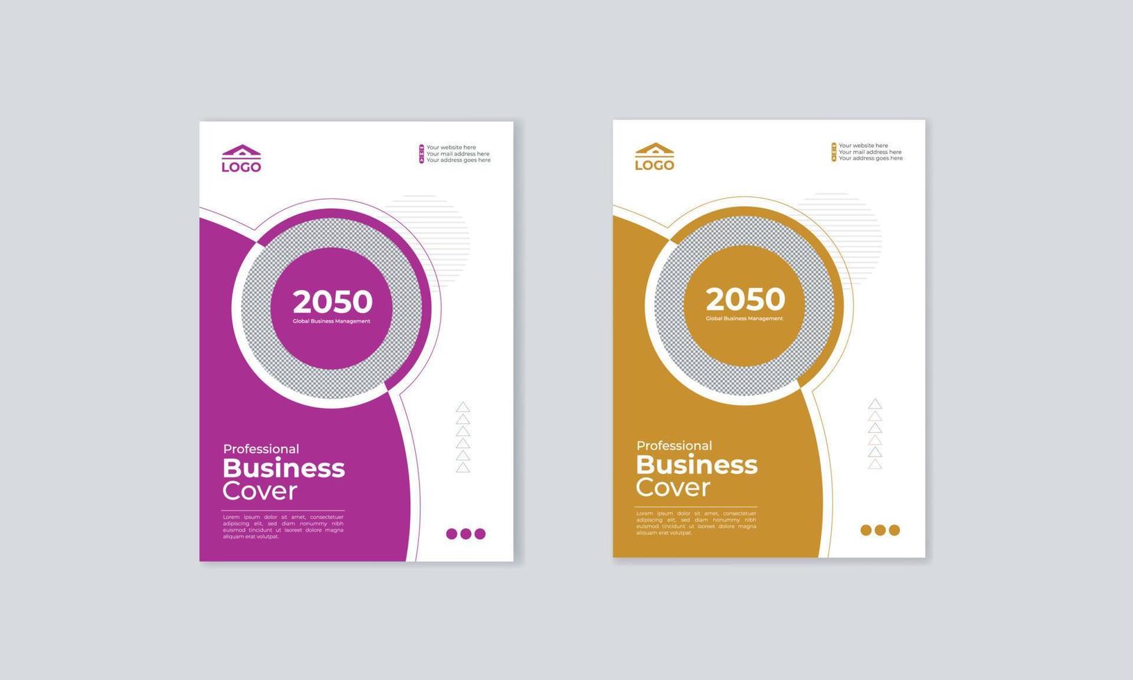 Annual report cover template or Vector business corporate book cover design template