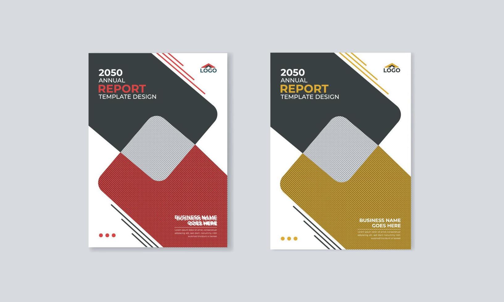 Annual report cover template or Vector business corporate book cover design template