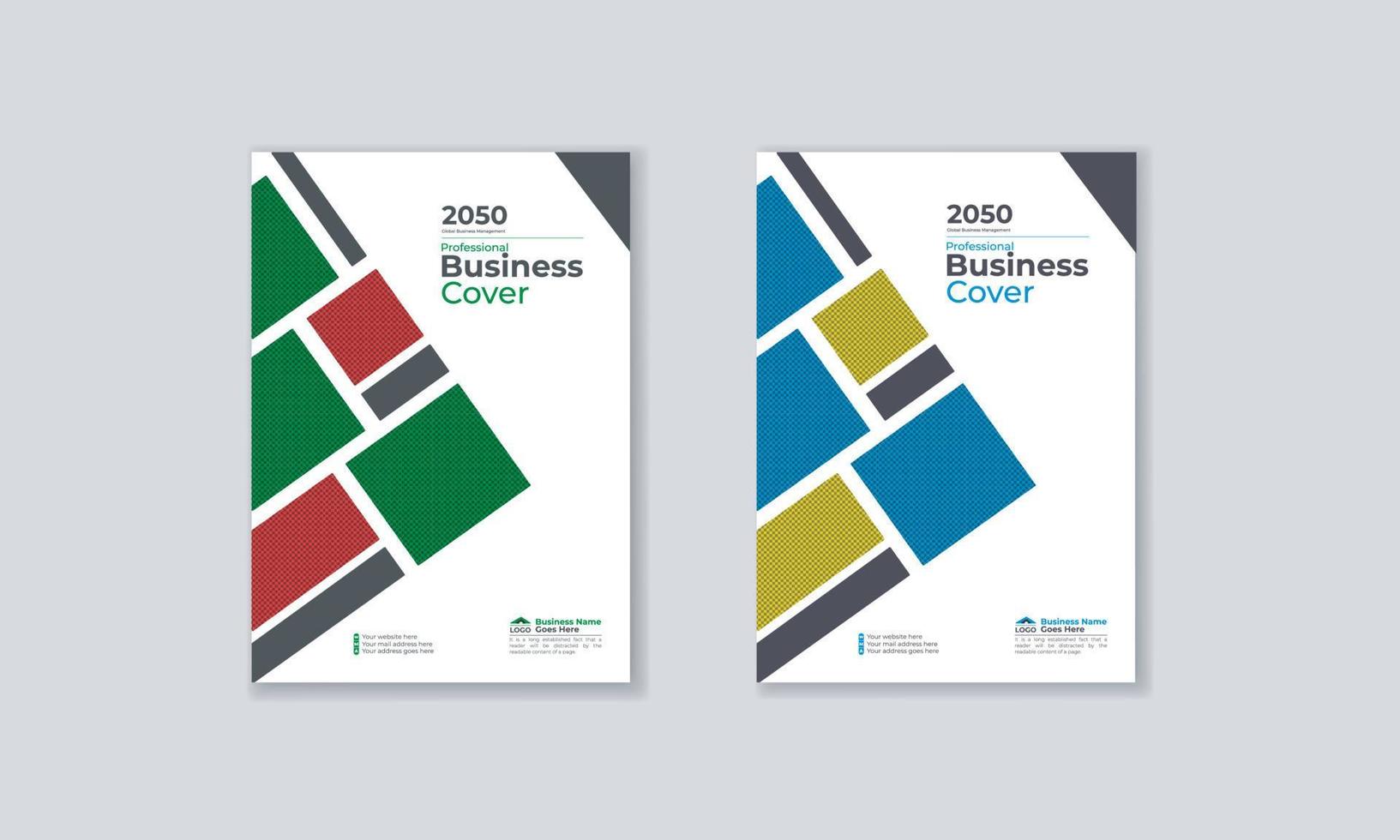 Annual report cover template or Vector business corporate book cover design template