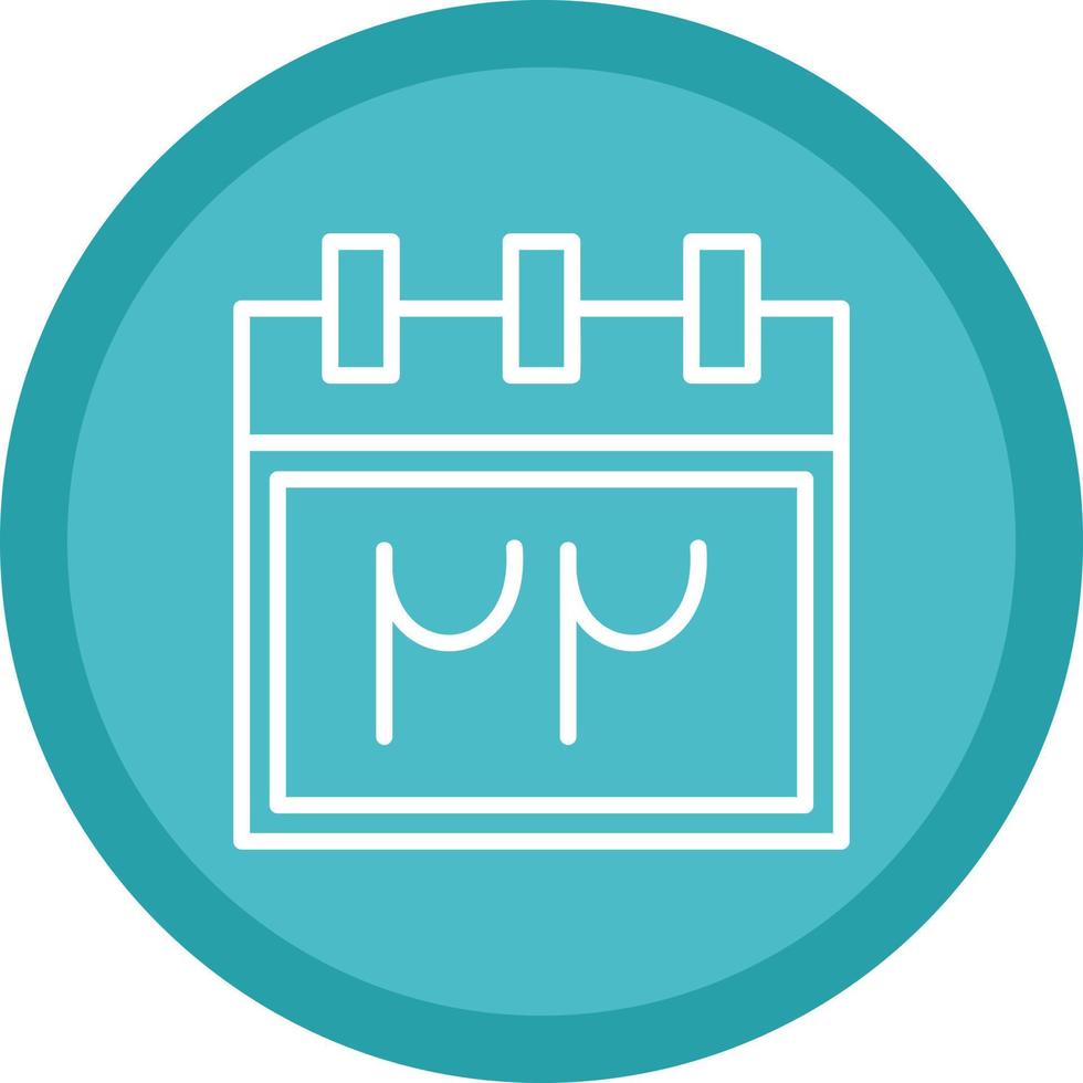 Persian Calendar Vector Icon Design