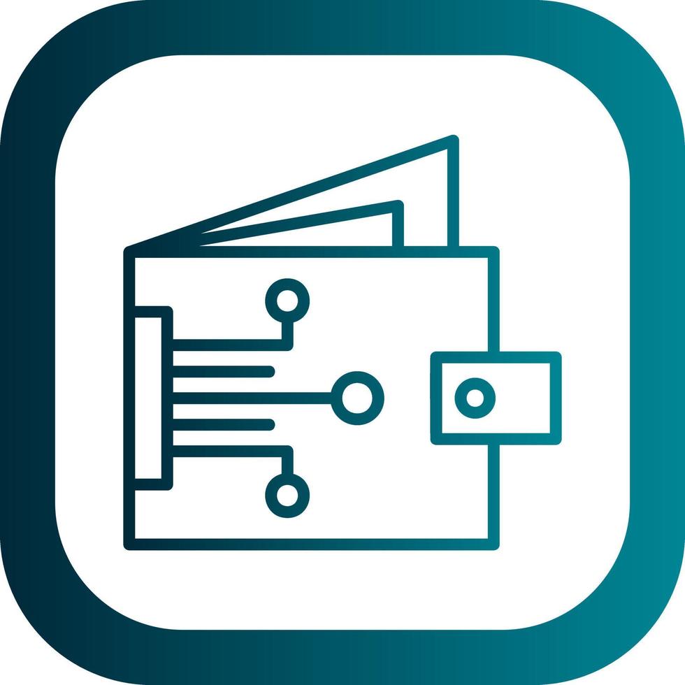 Digital Wallet Vector Icon Design