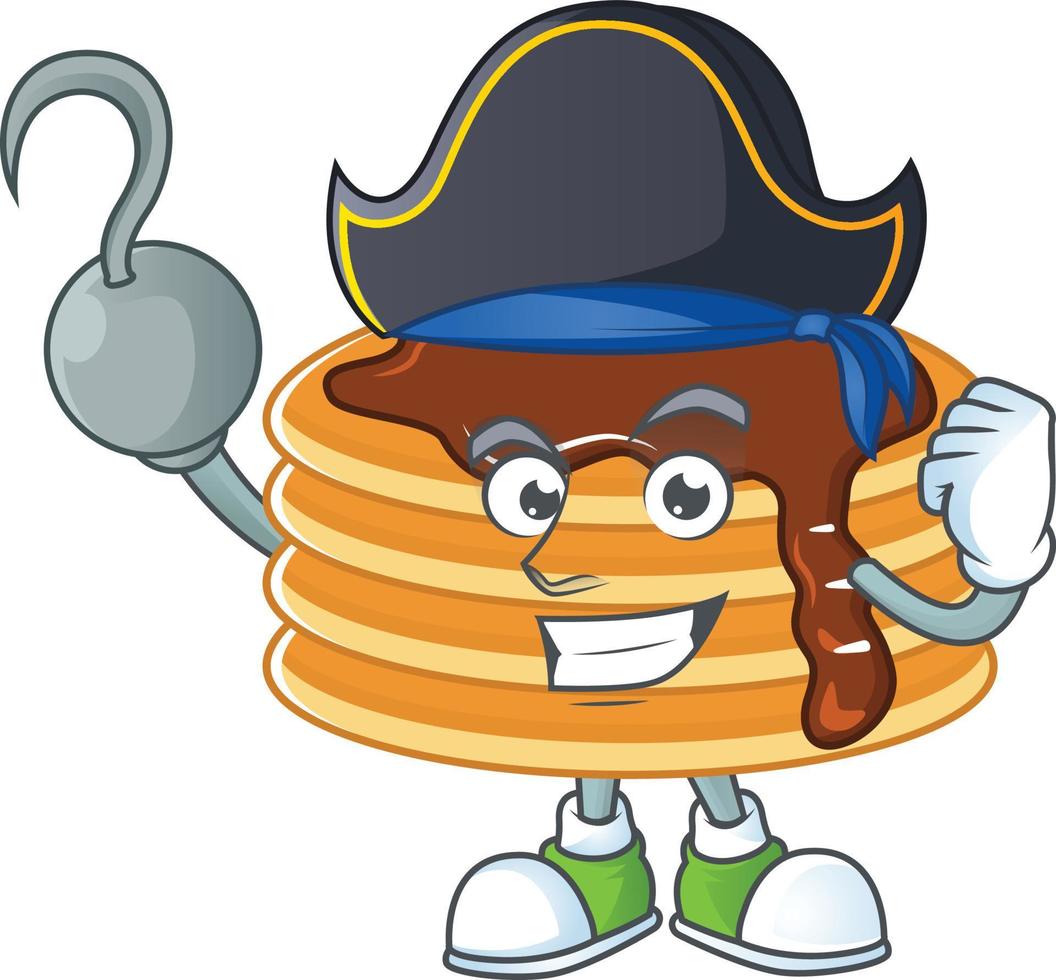 Chocolate cream pancake Cartoon character vector