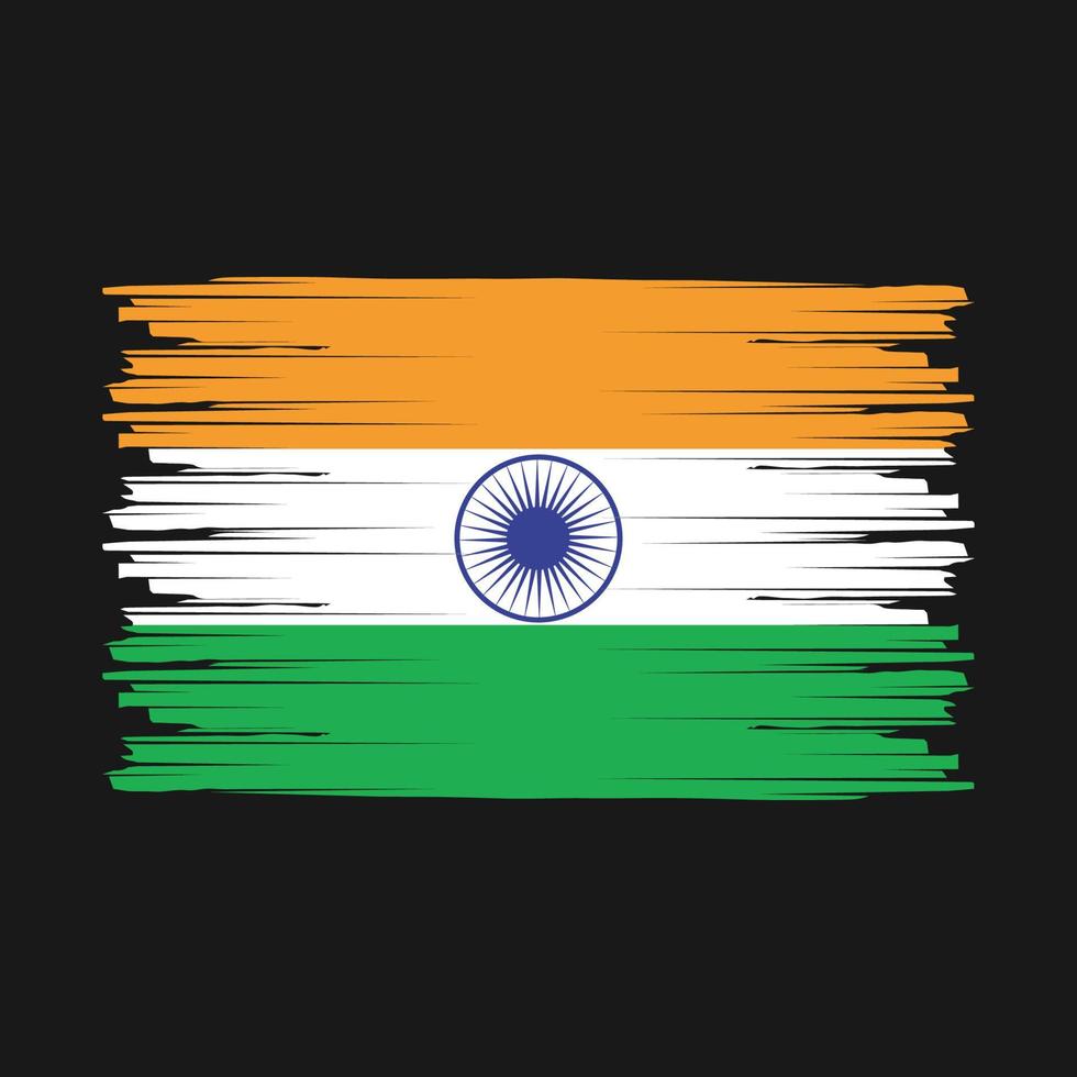 India Flag Brush vector