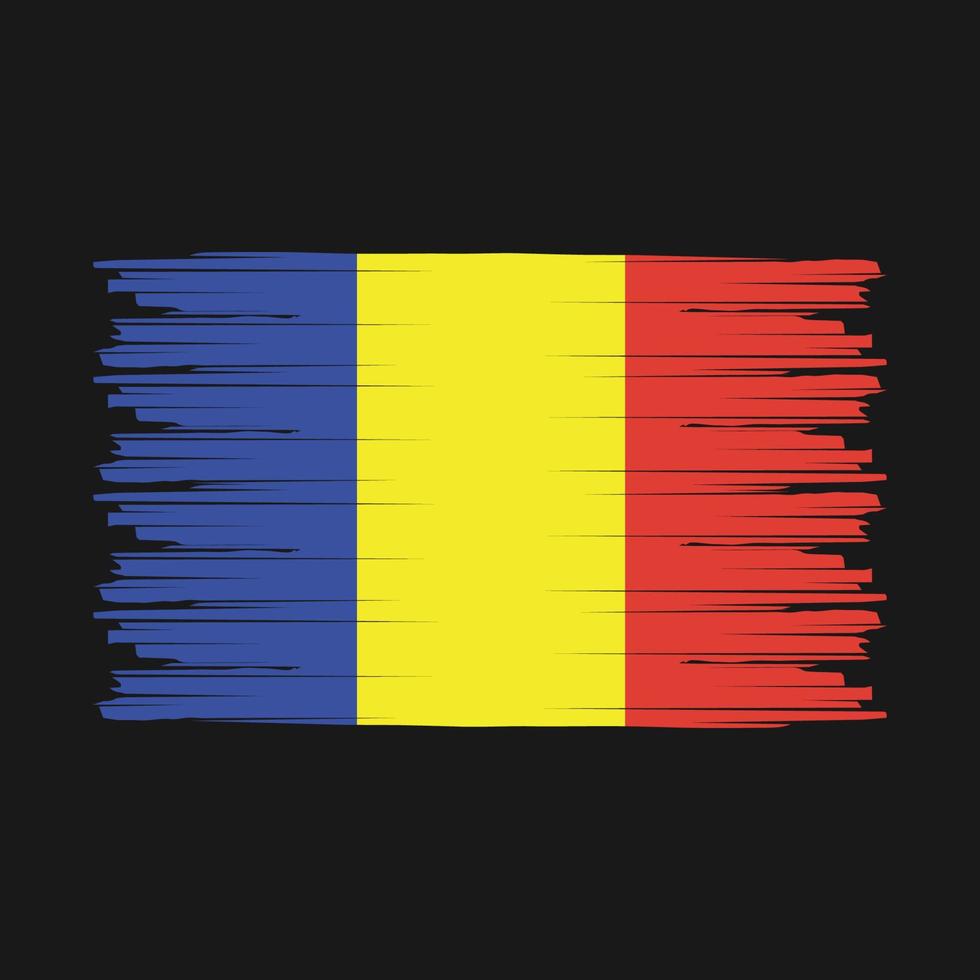Romania Flag Brush vector