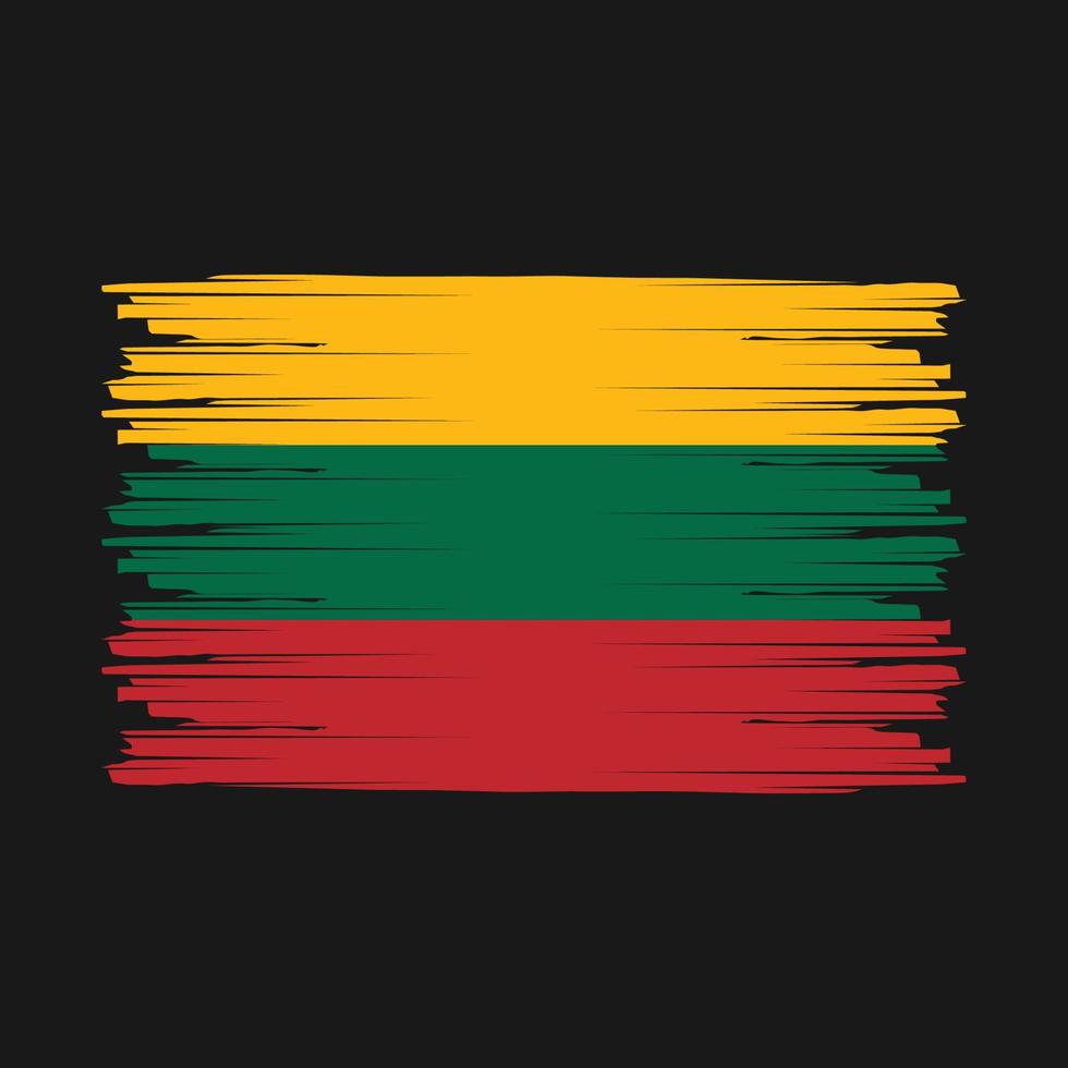 Lithuania Flag Brush vector
