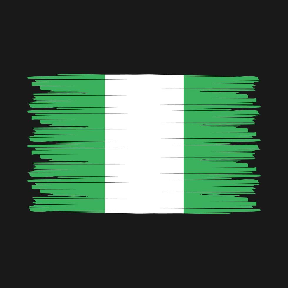 Nigeria Flag Brush vector