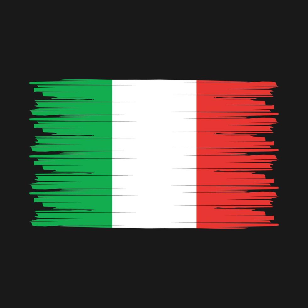 cepillo de bandera de italia vector