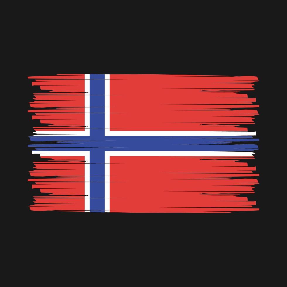 Norway Flag Brush vector