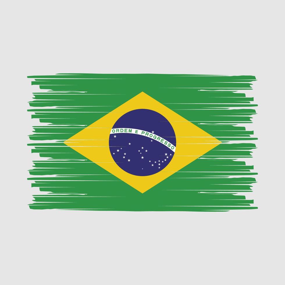 Brazil Flag Brush vector