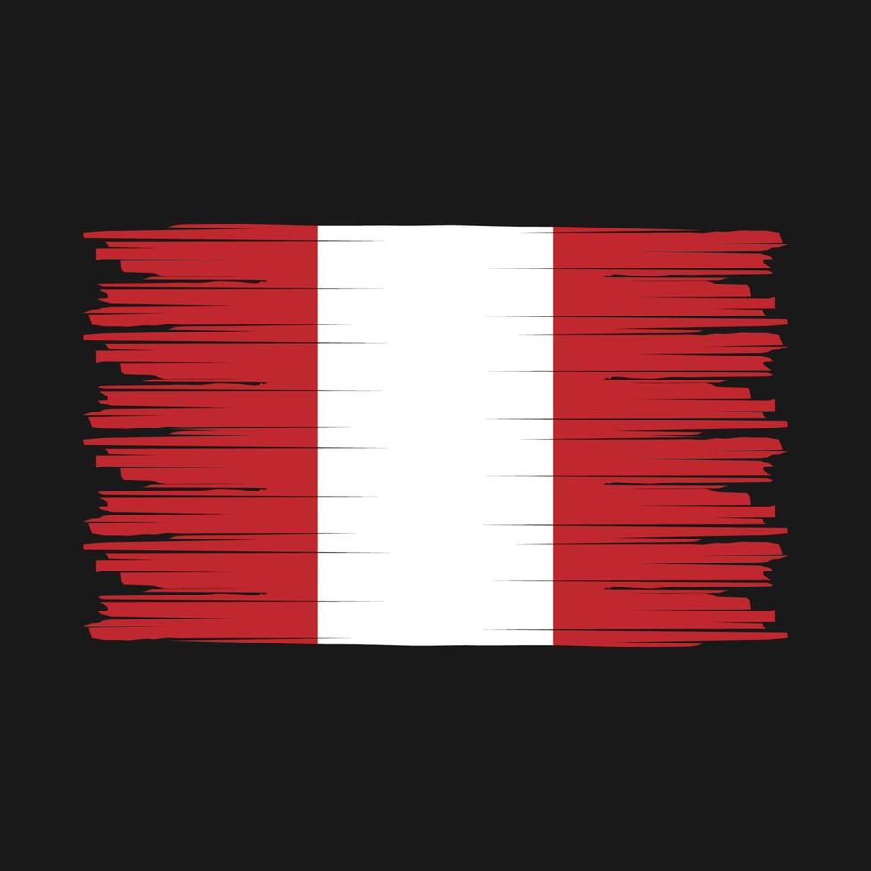 Peru Flag Brush vector