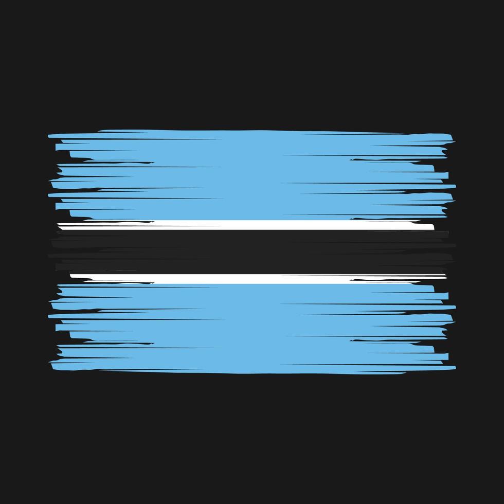 Botswana Flag Brush vector