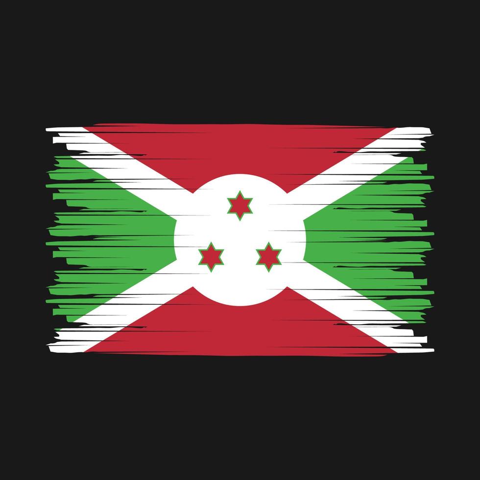 Burundi Flag Brush vector