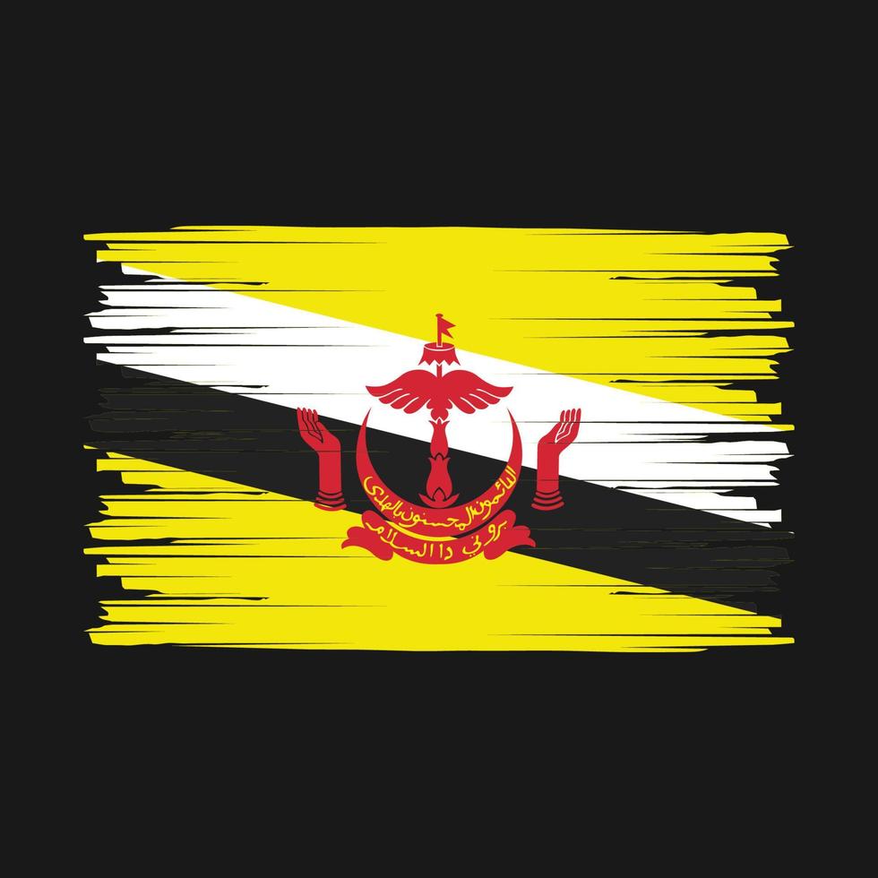 Brunei Flag Brush vector