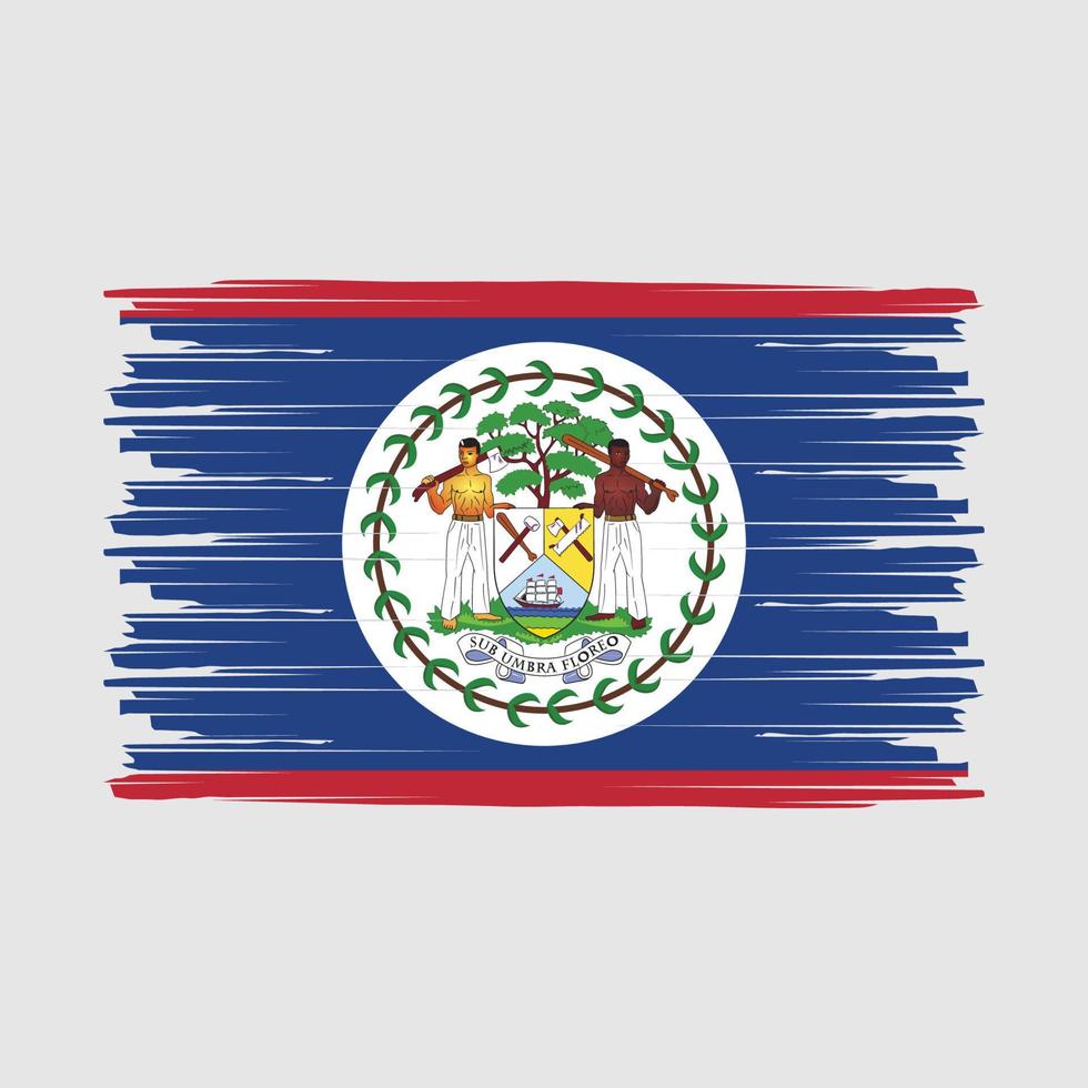 cepillo de bandera de belice vector