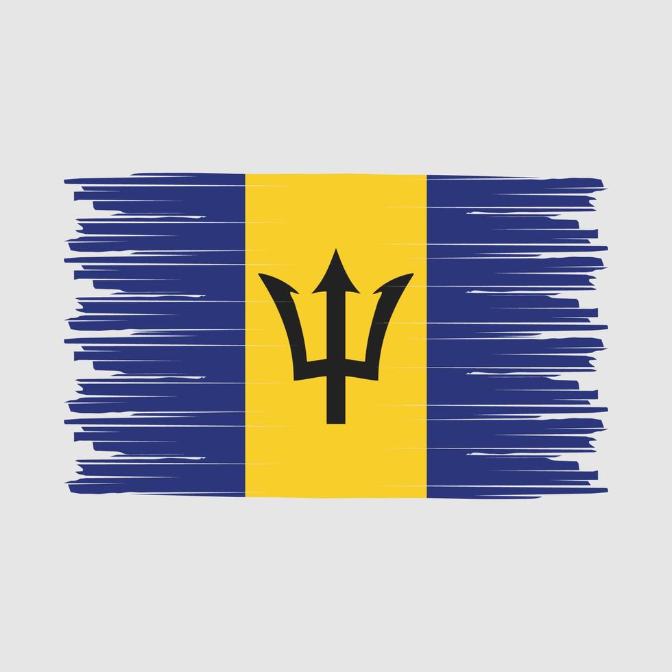 Barbados Flag Brush vector