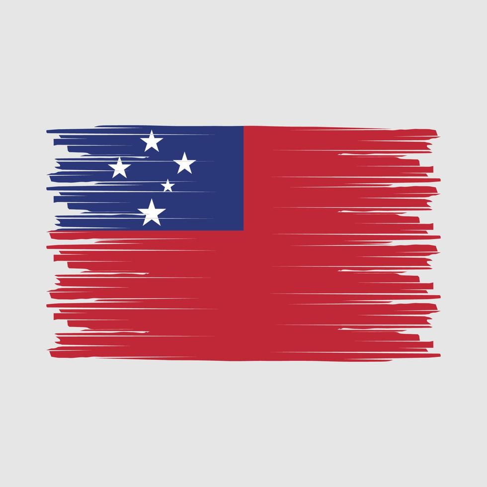 Samoa Flag Brush vector