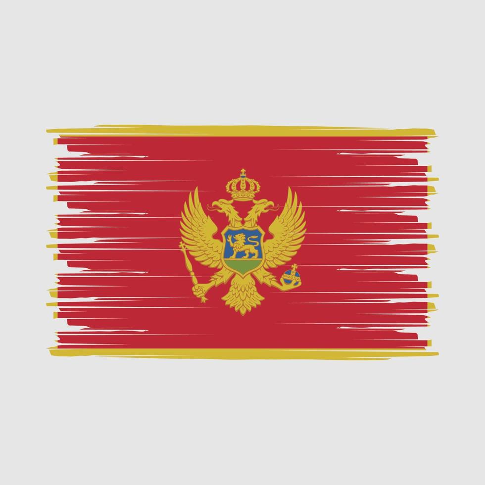 Montenegro Flag Brush vector