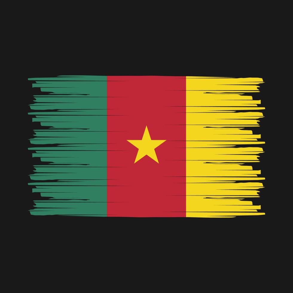 Cameroon Flag Brush vector