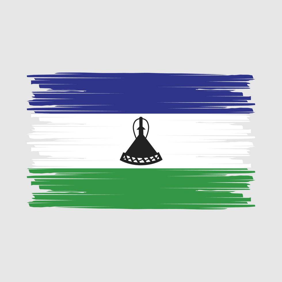 pincel de bandera de lesotho vector