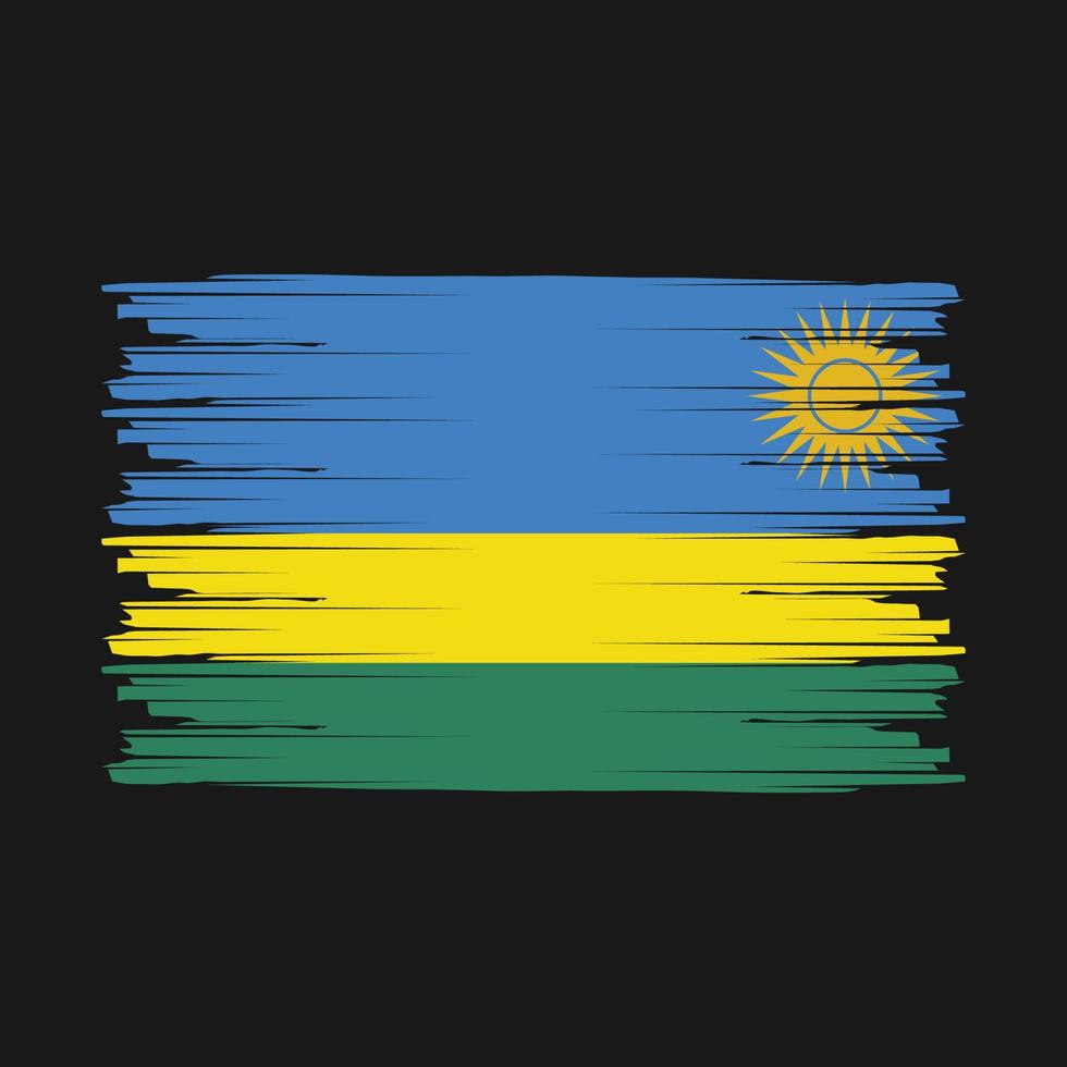 Rwanda Flag Brush vector
