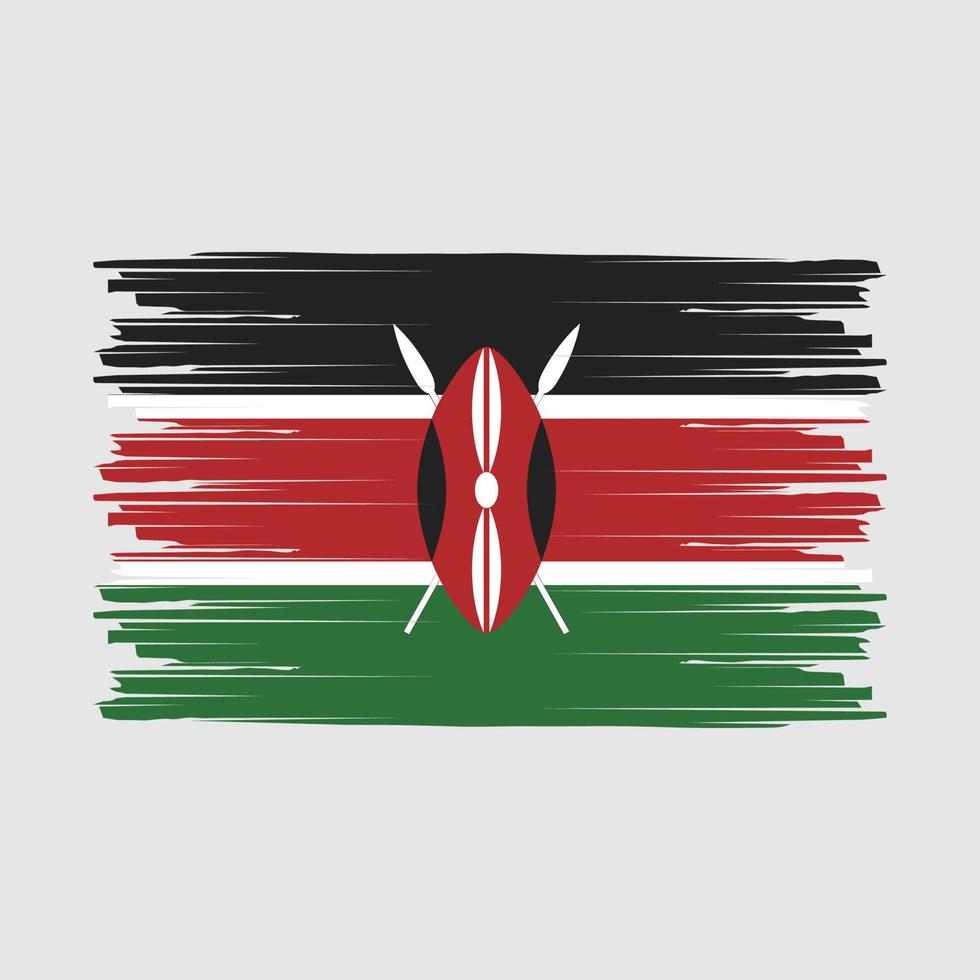 Kenya Flag Brush vector