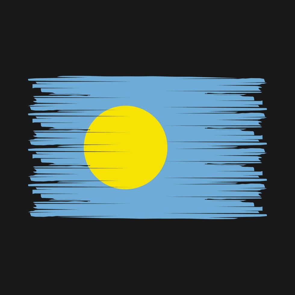 Palau Flag Brush vector