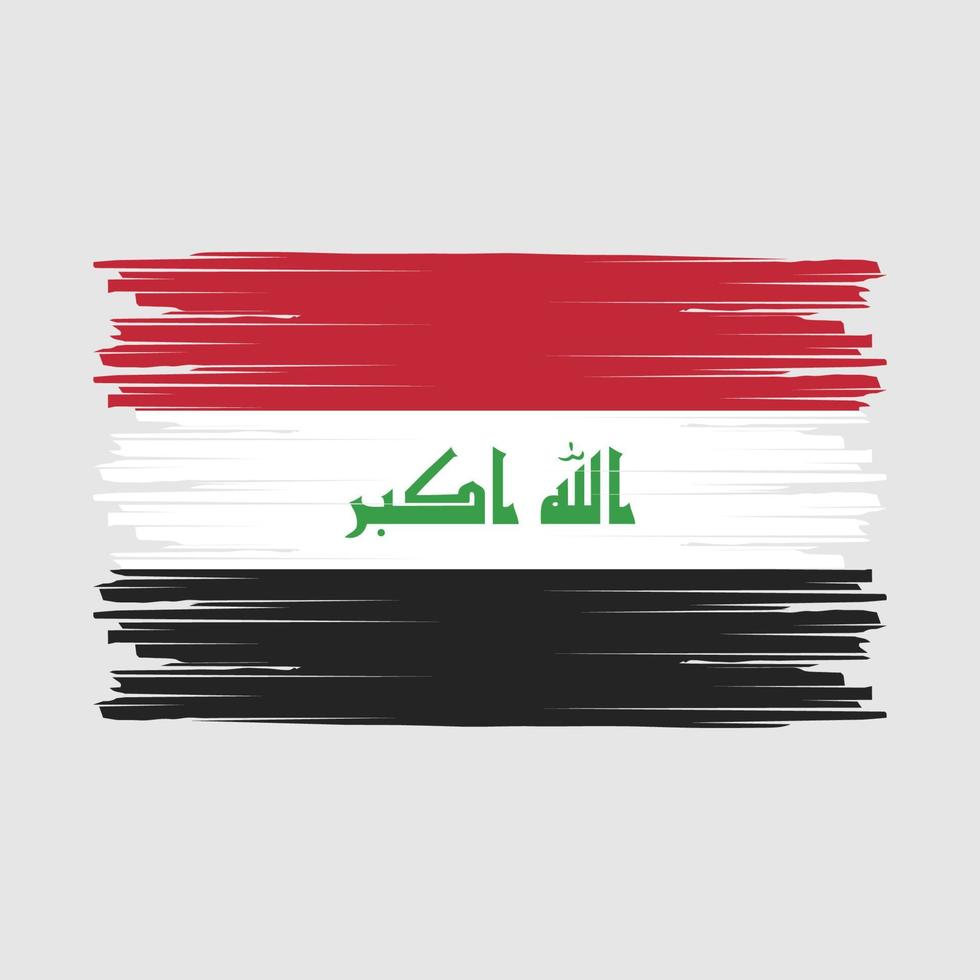 Iraq Flag Brush vector