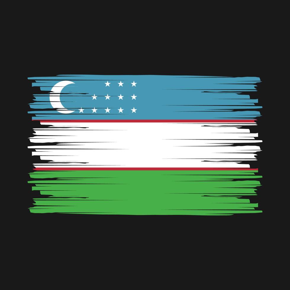 Uzbekistan Flag Brush vector